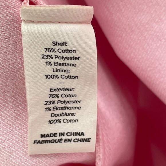 5a7 Pink Button-Front Mini Dress With Tie Straps & Pockets Size 8 - New - Picture 9 of 10